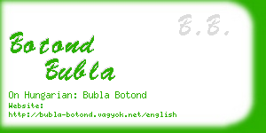 botond bubla business card